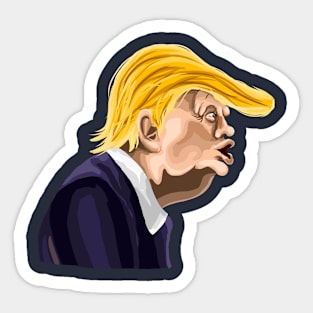 Donald john Trump Cartoon Sticker